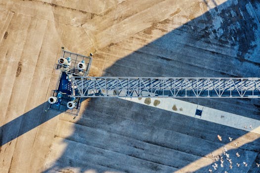 Drone surveying construction site