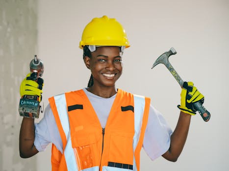 construction team conducting a safety drill