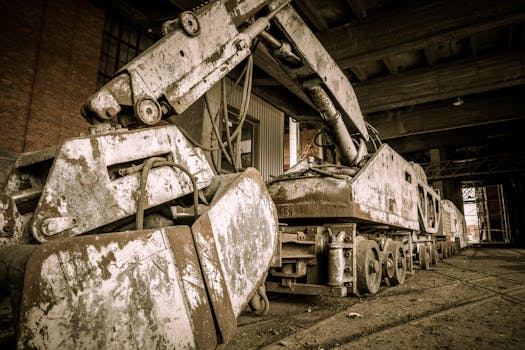 construction tools in a warehouse