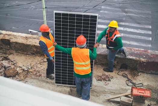 construction site with workers