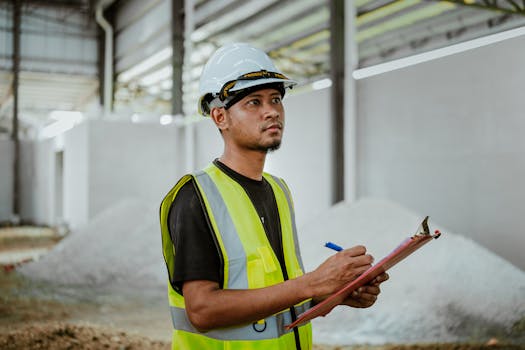 construction site with permits