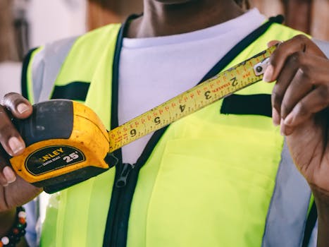 construction site with workers in safety gear