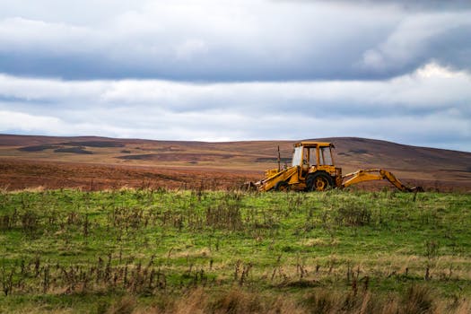 construction equipment on site