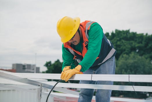 construction site with tools