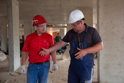 construction site with workers