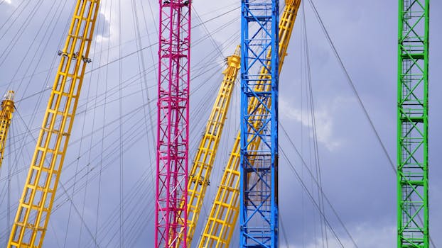 construction site with cranes