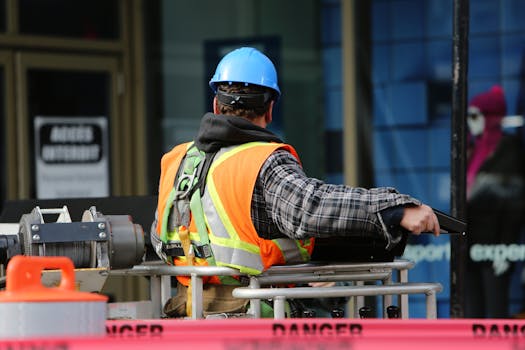 construction worker ensuring safety