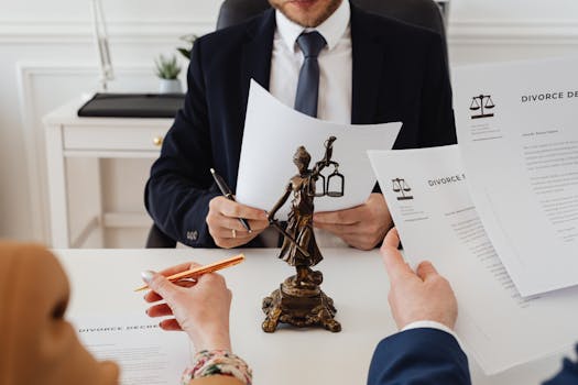 legal documents being reviewed